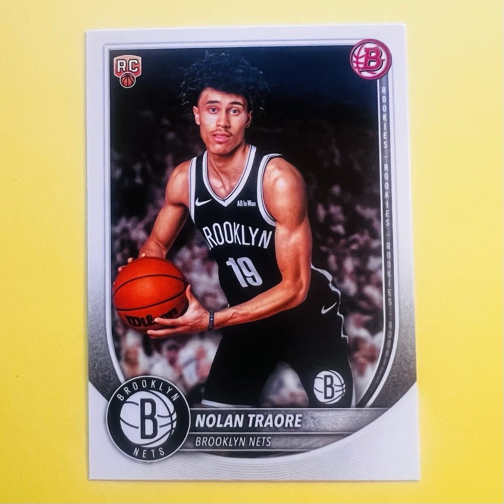2025-26 Bowman‎ Basketball Nolan Traore RC Rookie Card #19 Brooklyn Nets